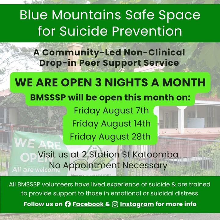 Blue Mountains Safe Space for Suicide Prevention