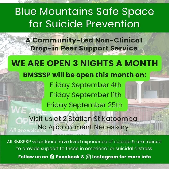 Blue Mountains Safe Space for Suicide Prevention