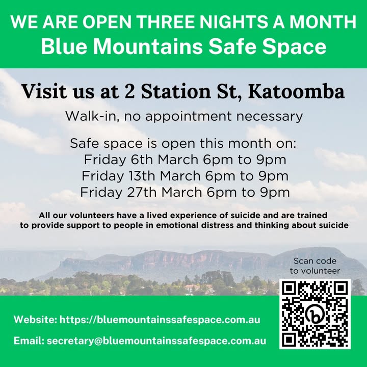 Blue Mountains Safe Space for Suicide Prevention