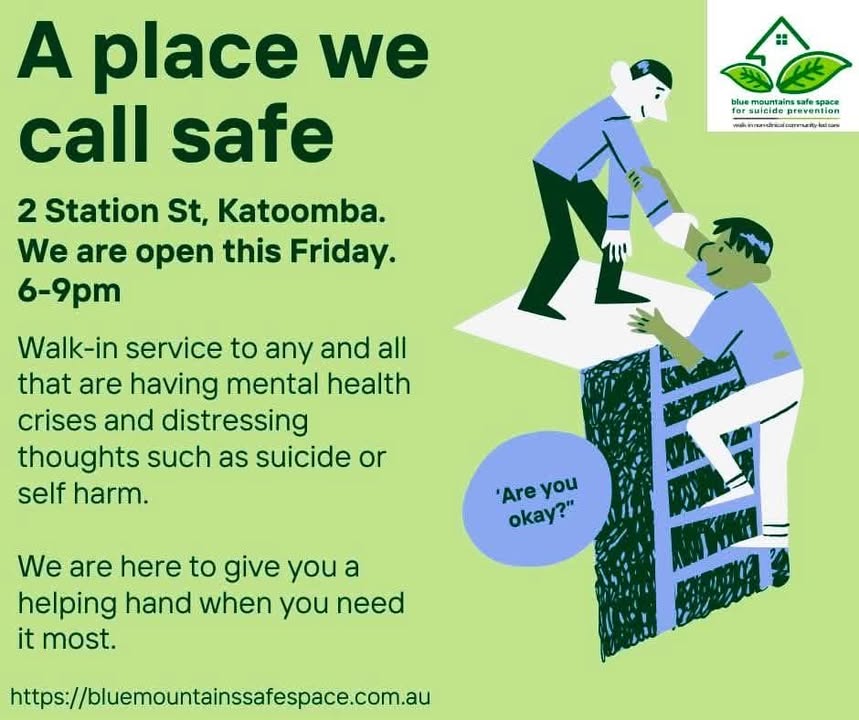 Blue Mountains Safe Space for Suicide Prevention