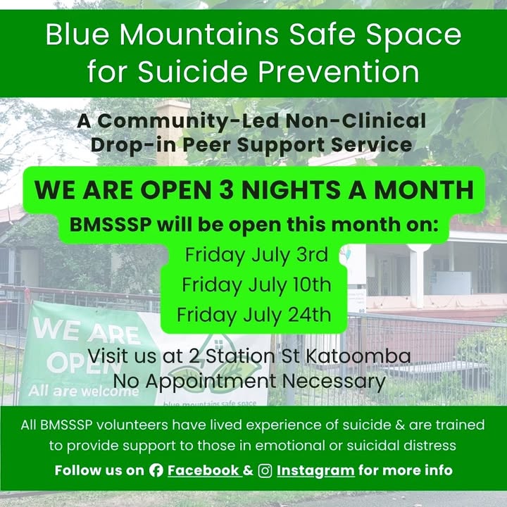 Blue Mountains Safe Space for Suicide Prevention